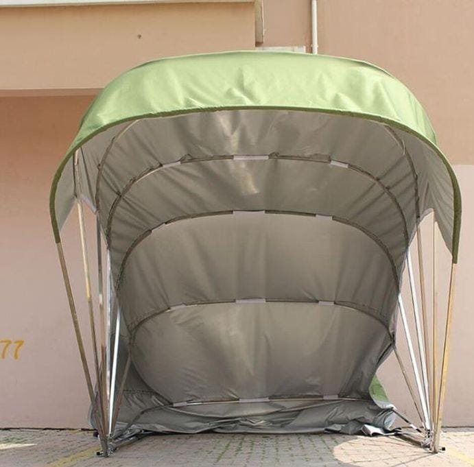 Green portable folding mobile car tent | housetopic