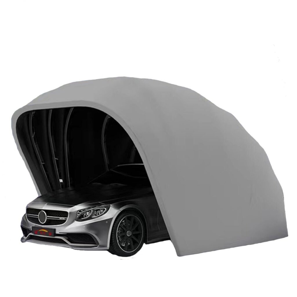 Grey semi-automatic folding car shelter | housetopic